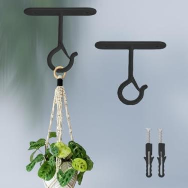 Imagem de Generic Gancho minimalista para montagem na parede, 2 peças pretas (incluindo parafuso) - ferro, 6 x 7 x 0,2 cm, 2 ganchos, formato redondo, acabamento pintado, leve, suporte de parede, uso interno