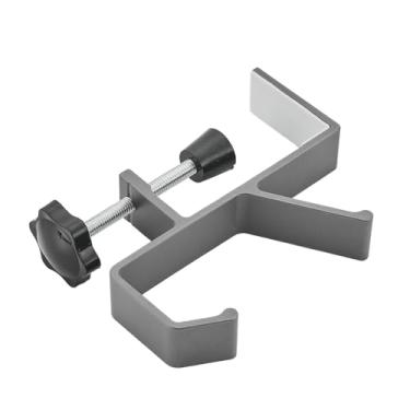 Imagem de Suporte para bolsa de mesa, suporte de gancho, suporte de fone de ouvido embaixo da mesa, gancho de mochila, gancho de mesa com braçadeira de braço ajustável, suporte de bolsa, para placa entre 1-5 cm