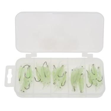 Imagem de 15 iscas de isca de pesca macia, isca luminosa de camarão brilhante, isca de pesca artificial suave para robalo, truta walleye, água doce e salgada
