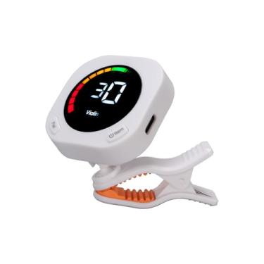 Imagem de RiToEasysports Suporte de Braçadeira para Afinador de Guitarra Com Display Colorido, Suporte Giratório para Guitarra Cromática, Baixo, Violino, Ukulele, Acessórios Portáteis Recarregáveis (Branco)