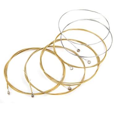 Imagem de RiToEasysports Acessório de Corda de Guitarra à Prova de Ferrugem de 6 Peças Com Toque Brilhante e Confortável para Amantes de Instrumentos de Cordas Enrolamento de Liga de Nylon + Cobre para