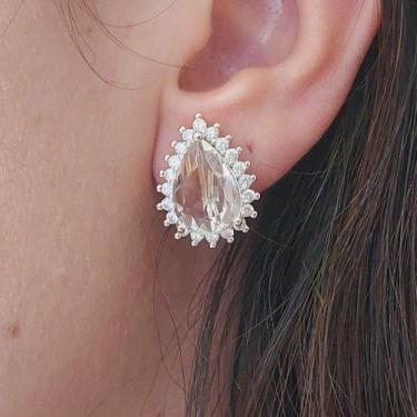 Imagem de Brinco De Pressão Zircônia Banhado A Ouro Antialérgico - FAMA FOLHEADO