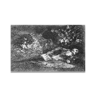 Imagem de LKXGRRSFG Impressão em tela romântica espanhola The Event Will TellFrancisco De Goya - Obra-prima do influente pintor romântico 69,8 x 91 cm sem moldura