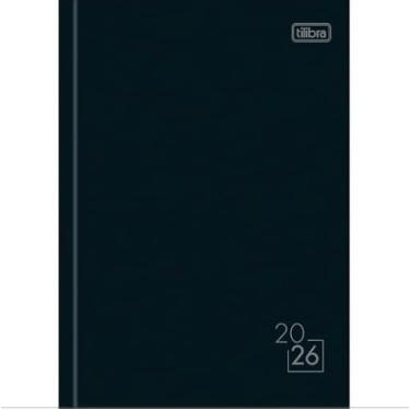 Imagem de Tilibra -Agenda 2026 Média Costurada Diária Spice Preta, 14,5 x 20,5 cm Capa Dura Preta 160 Folhas Visão Uma Página Por Dia Exceto Sábados e Domingos Horário 7h e 21h