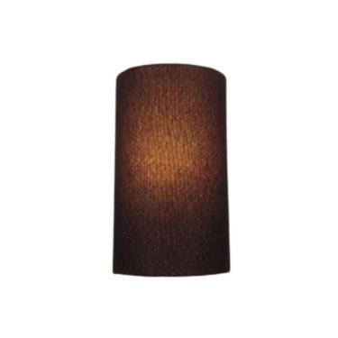 Imagem de Arandela Meia Cana Vivare Md-2031 Cúpula Em Tecido 30-18x16cm - Bivolt Café 127-220v