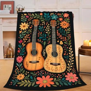 Imagem de Cobertor de violão, presentes de preguiça para mulheres, meninas, mantas fofas, de flanela macia, aconchegante, felpudo, felpudo, quente, roupa de cama para crianças e adultos, 102 x 127 cm
