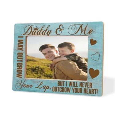 Imagem de XHWLYN Porta-retrato de madeira, presente especial para o dia dos pais, aniversário, Natal, decoração exclusiva para casa, escritório, lembrança sincera, família, presente de Ação de Graças, 20 x 15