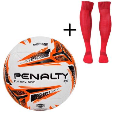 Imagem de Kit 01 Bola De Futsal Penalty RX 500 XXIII + 01 Meião Penalty Storm-Masculino