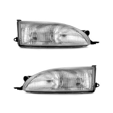 Imagem de Faróis compatíveis com Toyota Camry 1995 1996 95-96 Farol de halogênio cromado com seta lado do motorista e lado do passageiro