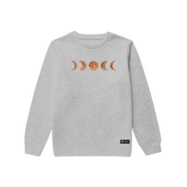 Imagem de Blusão Moletom Infantil Fases da Lua Personalizado sem Capuz gola Redonda-Unissex