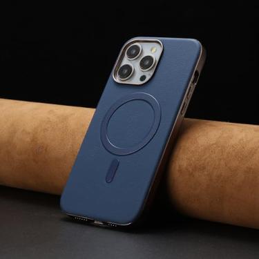 Imagem de IRTGFG Capa magnética à prova de choque galvanizada para iPhone 7Plus (8Plus) com carregamento sem fio (para iPhone 7Plus (8Plus)/azul escuro)