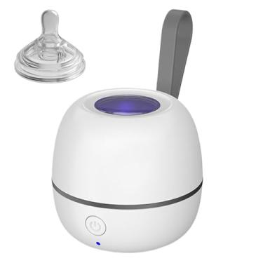 Imagem de Limpeza com luz UV para chupeta, estojo de limpeza de chupeta - Estojo de limpeza portátil para mordedores | Caixa de limpeza de chupeta de bebê pequena caixa de limpeza de mamilos para cortador de un