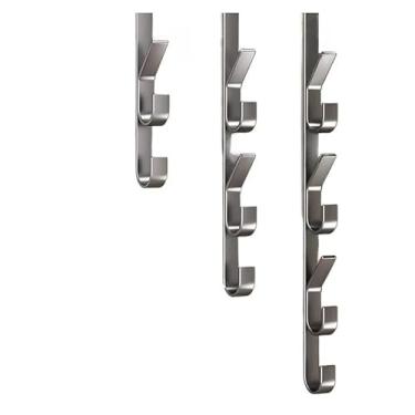 Imagem de Cabideiro de Porta, Cabide de Porta em Metal Reforçado com 3 5 Ou 7 Ganchos – para Roupas Chapéus e Bolsas(5 Ganchos,2 Unidades)