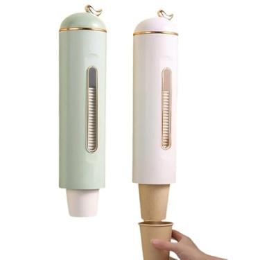 Imagem de Organizador de Copos para Parede Adesivo - Porta Copos de Luxo sem Furos com Dispenser Prático (Aleatorias)