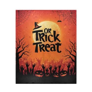 Imagem de Blueangle Cobertor de fundo de Halloween super macio e quente, 127 x 152 cm, leve para todas as estações, cobertor aconchegante para cama, sofá, sofá, fácil de cuidar (580)