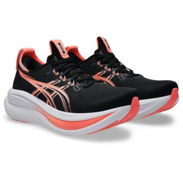 Imagem de Tênis Asics Gel-nimbus 28 Feminino - Preto/laranja - 35