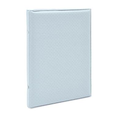 Imagem de Álbum de fotos Ical, encadernação tradicional, para 100 fotos 10x15cm - linha Momentos - capa almofadada - modelo azul-claro bolinhas - 461