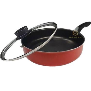 Imagem de Frigideira Alta Funda 18 Cm Antiaderente Teflon Com Tampa - Marcolar