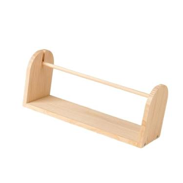 Imagem de Colaxi Porta-fios portátil e organizador em madeira, com compartimento giratório para um único novelo, ideal para amantes do tricô, M