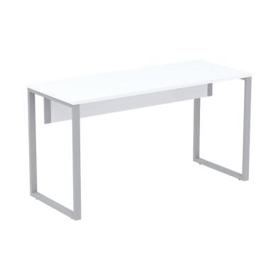 Imagem de Mesa Escritório P25 Tub Pandin 170 Cm Largura X 70 Cm Profundidade Tampo Mdp Branco Pé Aço Tubular Cinza