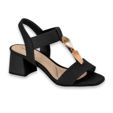 Imagem de Sandalia Feminina Modare Elastico Canelado/Floather Nature/Pedras Ref: 7172.113-Feminino