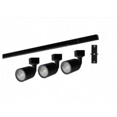 Imagem de Trilho C/spot Taschibra Led 18w 1m 3000k Preto Autovolt, Bivolt