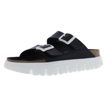 Imagem de Birkenstock Sandália feminina grossa Papillio Arizona, Preto, 8-8.5 Narrow
