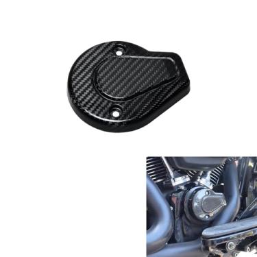 Imagem de POWER JAMES Capa de acabamento de temporizador de câmera de fibra de carbono preta para modelos Harley Davidson Touring VVT, 2023-25 FLHXSE e FLTRXSE, 2024-25 FLHX, FLTRX (preto)