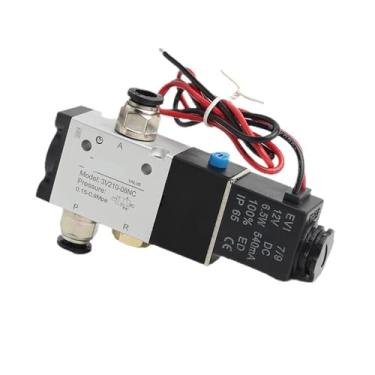 Imagem de Válvula solenoide pneumática 3V110-06NC 3V210-08 DC12V 24V AC220V 3-way 2-bit válvula de controle de direção de ar válvula solenoide de gás (3V410-PC10)