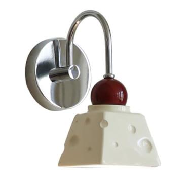 Imagem de Candeeiros de parede estilo creme nórdico quartos cabeceira luzes de parede mesas, arandelas simples modernas para salas de estar, corredores, quartos de crianças