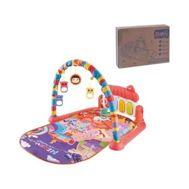 Imagem de Tapete De Atividades Para Bebês Recém-Nascidos Com Rack De Ginástica, 