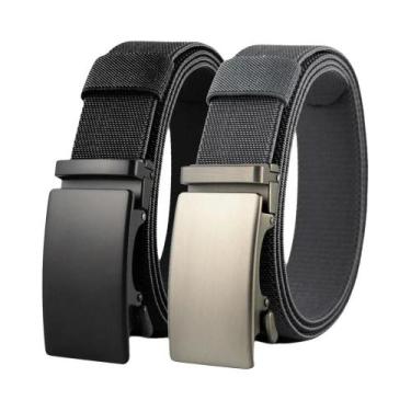 Imagem de Cinto Tático Masculino De Tamanho Grande Em Nylon Elástico Com Fivela 