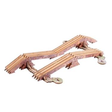 Imagem de simhoa Ponte para Crawler RC, Rampa de Obstáculos Simulada, Acessórios DIY, Bloqueio de Estrada em Declive Íngreme para Carros de Modelo Crawler em Escala, Ponte Alta-baixa