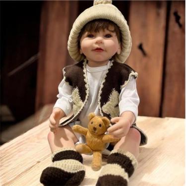 Imagem de Bebê Reborn Menino 55cm Urso Edu - Real Baby Dolls