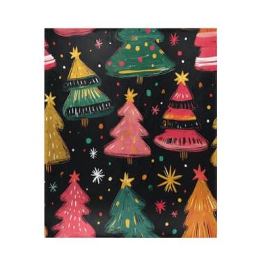Imagem de Blueangle Cobertor de árvores de Natal com desenho animado supermacio, quente, aconchegante, leve para todas as estações, cobertor de lã para cama ou sofá, fácil de cuidar (127 x 152 cm) #442