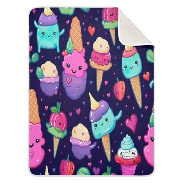 Imagem de Blueangle Cobertores de sorvete para cochilo de carrinho de bebê, 76,2 x 101,6 cm, quente, aconchegante, macio, receptor, cobertores unissex para meninos, meninas, crianças, bebês (29)