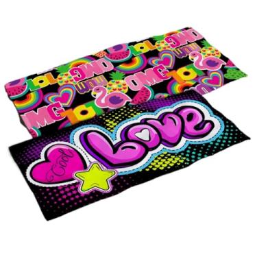 Imagem de Kit 2 Toalhas Praia e Banho Estampadas,Algodão Pelúciado Premium,Ideal para Família, Piscina(TO-1110/1111)