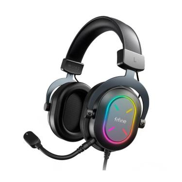 Imagem de Headset Gamer Fifine Ampligame H6X, RGB, 7.1 Surround, 50mm, USB, PC, Móvel e Console, Preto - H6X-Unissex