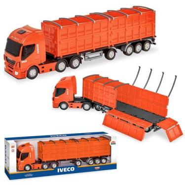 Imagem de Brinquedo Caminhão Carreta Graneleiro 53 cm Iveco Hi-way Escala 1:30 C