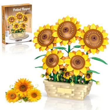 Imagem de EITOLNR Sunflower Building Set with Vase 861Pcs Flowers Botanical Collection for Adults Woman Girls and Boys Ages 8+ Artificial Sunflowers Pot Plants Kits, Home Decor, Surprise Gifts for Her
