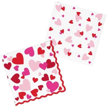 Imagem de 80 guardanapos de papel de festa dos namorados guardanapo descartável para jantar guardanapos de almoço de 33 cm