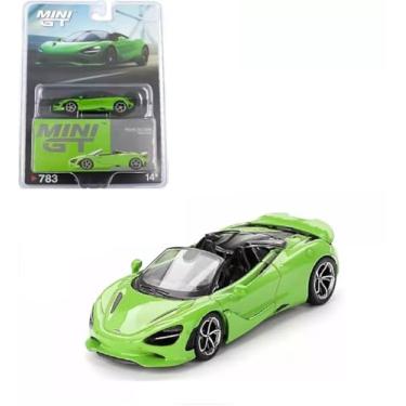 Imagem de Diecast Model Car Compatible with Mini GT McLaren 720S Spider Diecast Model Car, Green, 1:64 Scale Model