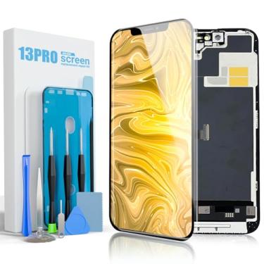 Imagem de Substituição de tela para iPhone 13 Pro, LCD Full HD de 6,1 polegadas e montagem digitalizadora sensível ao toque – Inclui ferramentas de reparo, adesivo à prova d'água e protetor de tela de vidro