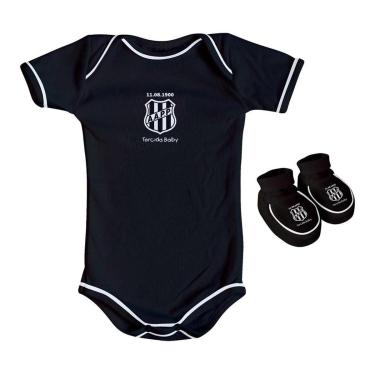 Imagem de Kit Body + Pantufa para Bebê da Ponte Preta 033a-Masculino