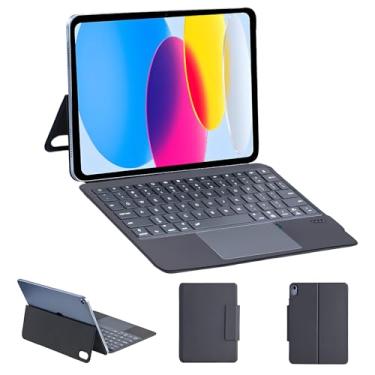 Imagem de Aplicável a Capa Flex com Teclado para iPad (A16) 11ª/10ª Geração 10.9",Teclado Magnético Desmontável Ultra-Leve, Suporte Ajustável, Teclas Retroiluminadas e Trackpad Multitoque