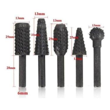 Imagem de Lima Rotativa Para Madeira Kit 5 Snel Ferramentas, Cinza, único