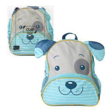 Imagem de Mochila Infantil Com Alças Cachorro Azul Crianças Jovem Escola - Clio 