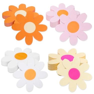 Imagem de 80 guardanapos de margarida, guardanapos de festa bonitos Boho Groovy descartáveis, decoração de margarida, coquetel, almoço, jantar, guardanapo floral para aniversário, casamento, chá de bebê