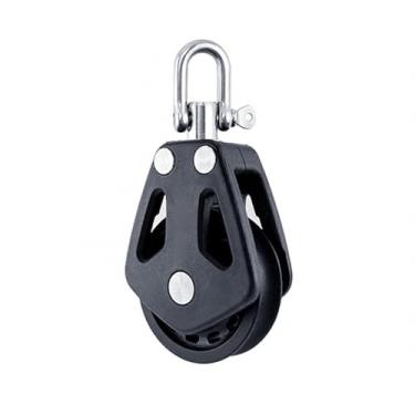 Imagem de Polia de Veleiro Poliamida Guindaste Bloco Levantamento Simples Giratória Vela para Corda Aço Tração Manuseio Objetos Academia em Casa