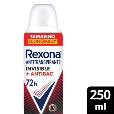 Imagem de Antitranspirante Aerosol Rexona Invisible + Antibac 250ml